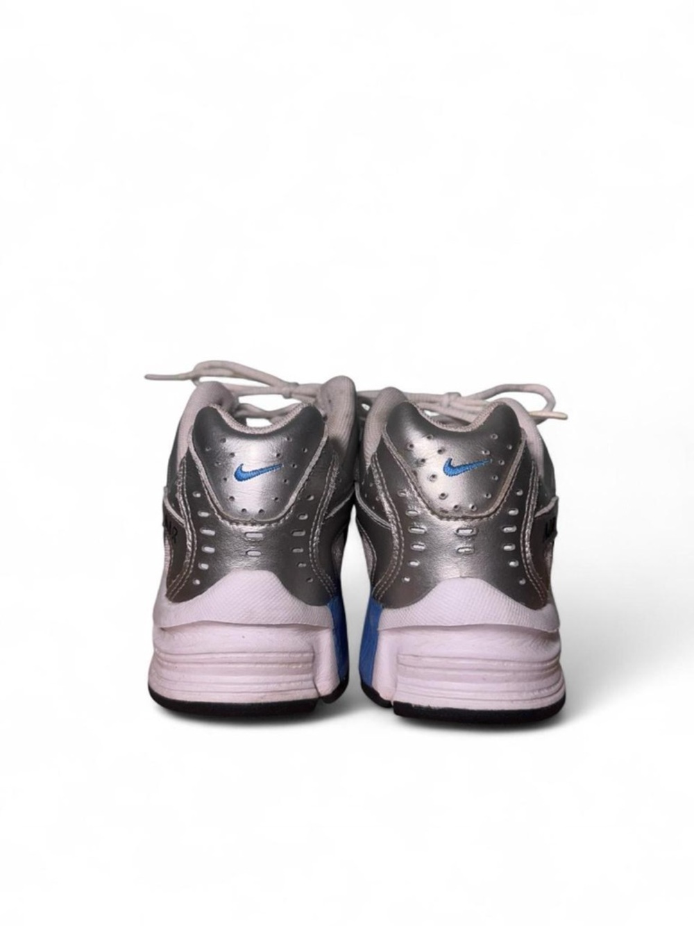 Nike Air Dual-D pyhlon sneakers grey white blue 10.5 mens missing insoles 2008 - Picture 4 of 8